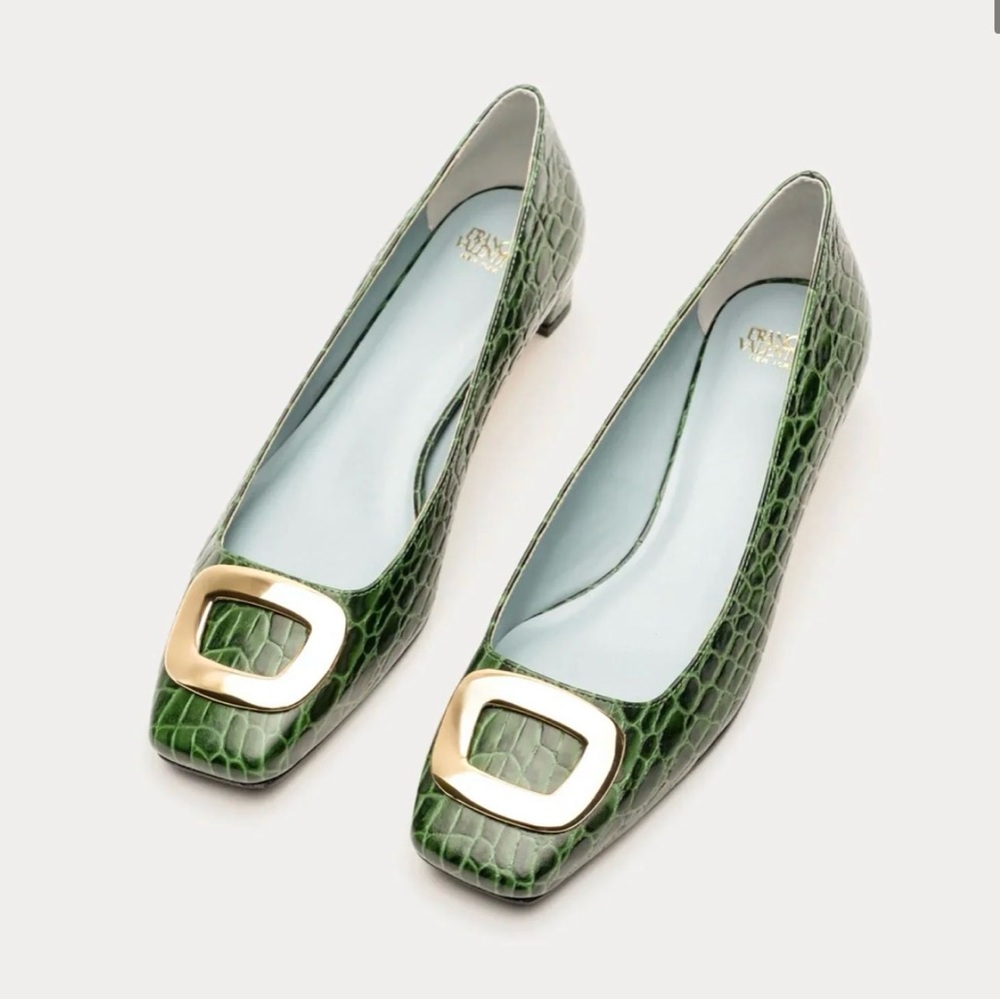 Frances Valentine - Women's Mary Croc Mini Block Heel